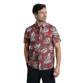 Paprika - Side - Weird Fish Mens Faraway Leaf Print Organic Cotton Shirt