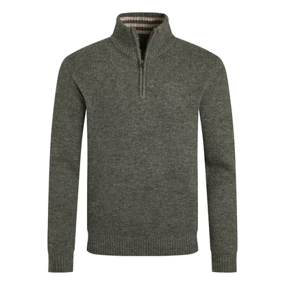 Pale Denim - Front - Weird Fish Mens Helmsdale Eco Quarter Zip Jumper