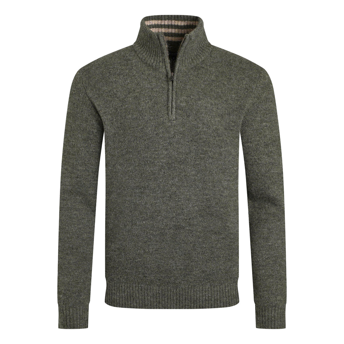 Pale Denim - Front - Weird Fish Mens Helmsdale Eco Quarter Zip Jumper