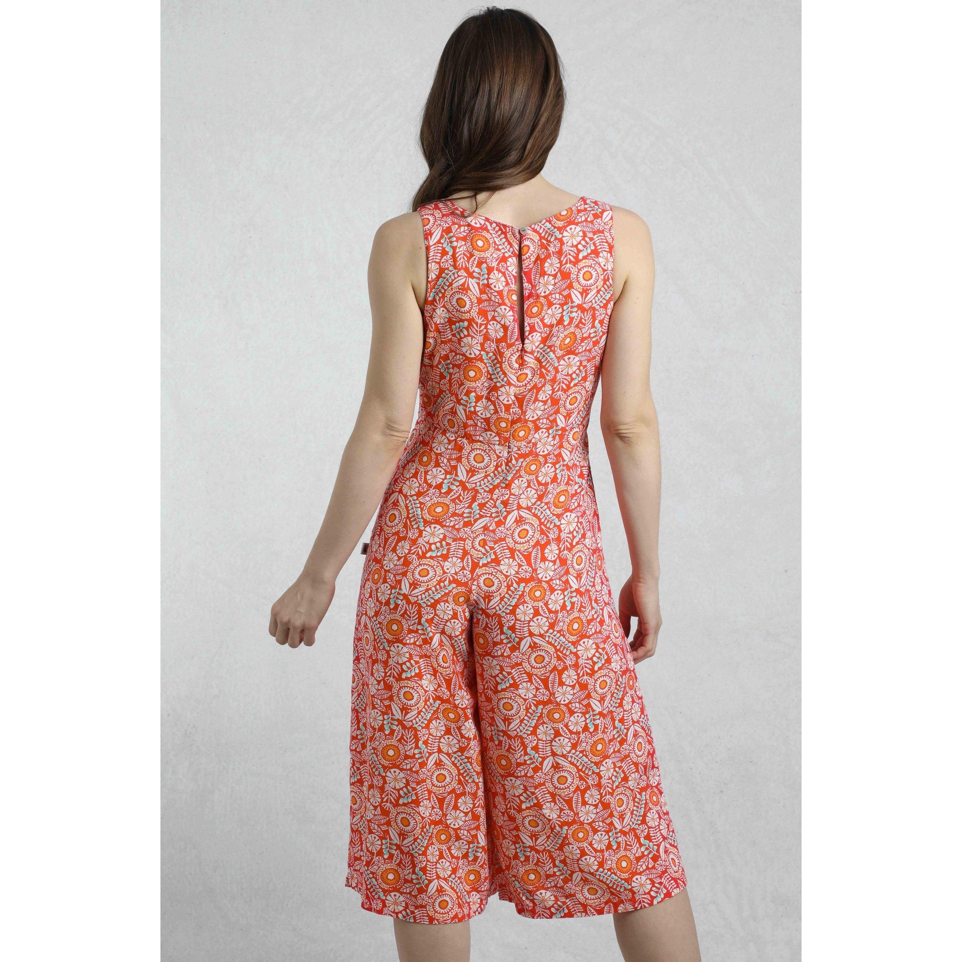 Tango Red - Lifestyle - Weird Fish Womens-Ladies Nalani Abstract Eco Liva Jumpsuit