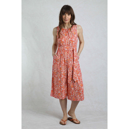 Tango Red - Pack Shot - Weird Fish Womens-Ladies Nalani Abstract Eco Liva Jumpsuit