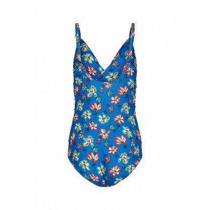 Blue - Back - Weird Fish Womens-Ladies Penelope One Piece Swimsuit