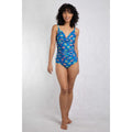 Blue - Side - Weird Fish Womens-Ladies Penelope One Piece Swimsuit