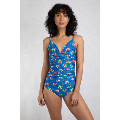 Blue - Pack Shot - Weird Fish Womens-Ladies Penelope One Piece Swimsuit