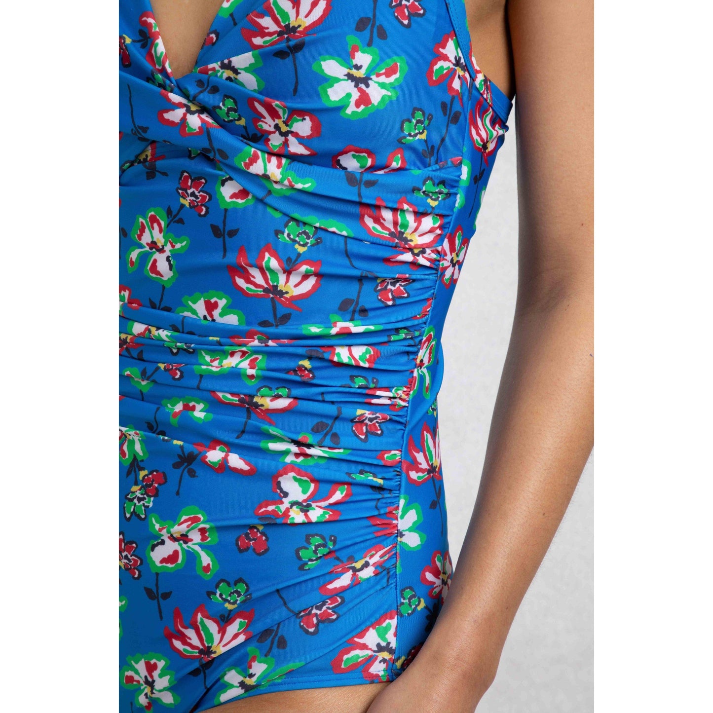 Blue - Close up - Weird Fish Womens-Ladies Penelope One Piece Swimsuit