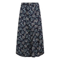 Black Iris - Front - Weird Fish Womens-Ladies Tiya Floral EcoVero Godet Midi Skirt