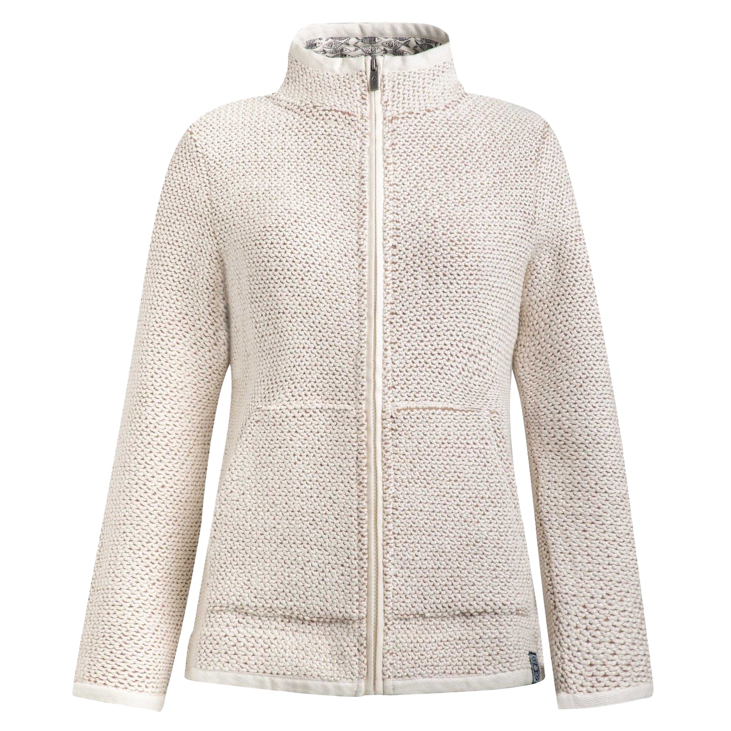 Ecru - Front - Weird Fish Womens-Ladies Sontee Full Zip Fleece Jacket