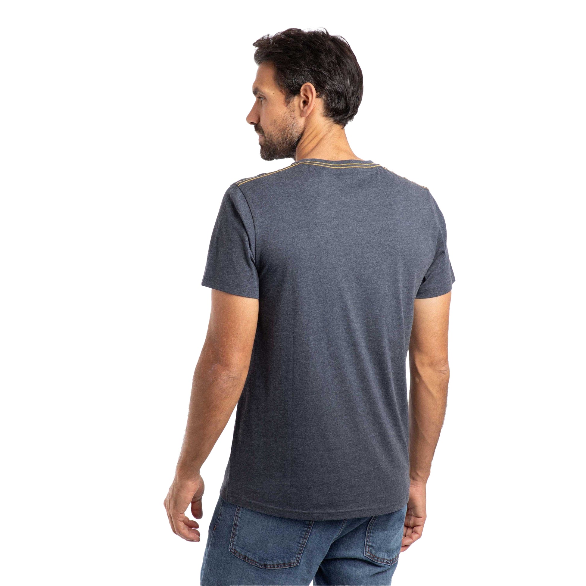 Navy - Back - Weird Fish Mens Brewer Graphic Print Eco Friendly T-Shirt