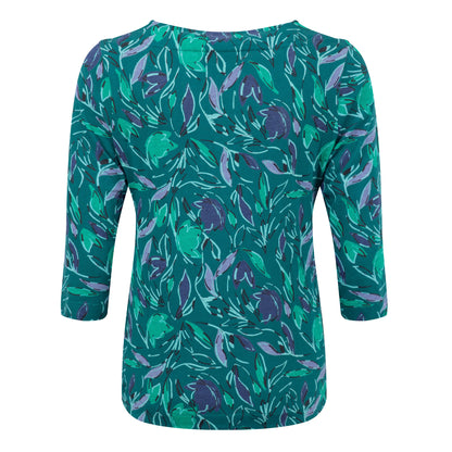 Leaf Green - Back - Weird Fish Womens-Ladies Rachel Printed Jersey T-Shirt