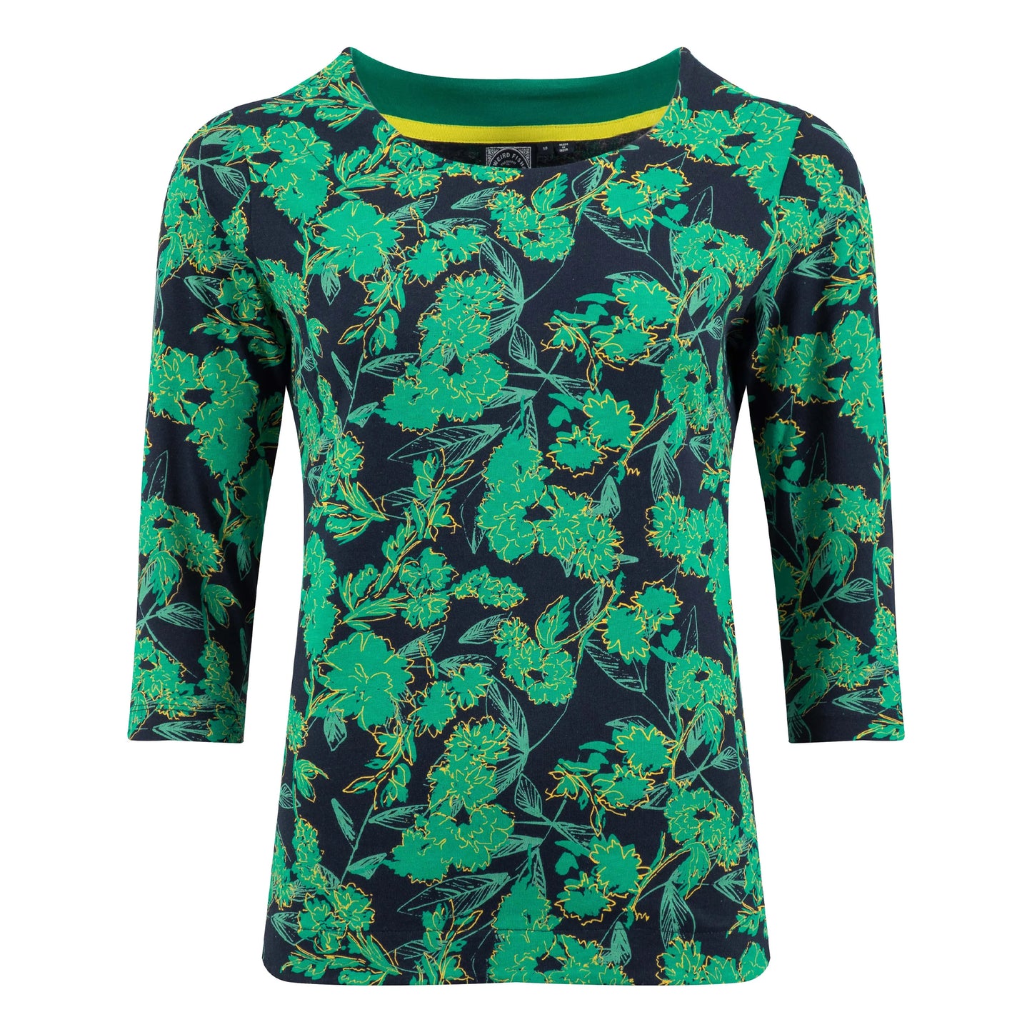 Night Blue - Front - Weird Fish Womens-Ladies Rachel Printed Jersey T-Shirt