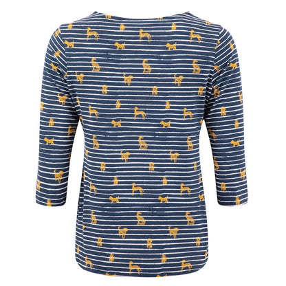 Ochre - Back - Weird Fish Womens-Ladies Rachel Printed Jersey T-Shirt