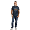 Navy - Side - Weird Fish Mens Waves T-Shirt