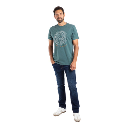 Cedar Green - Close up - Weird Fish Mens Lakes and Peaks Graphic Print T-Shirt