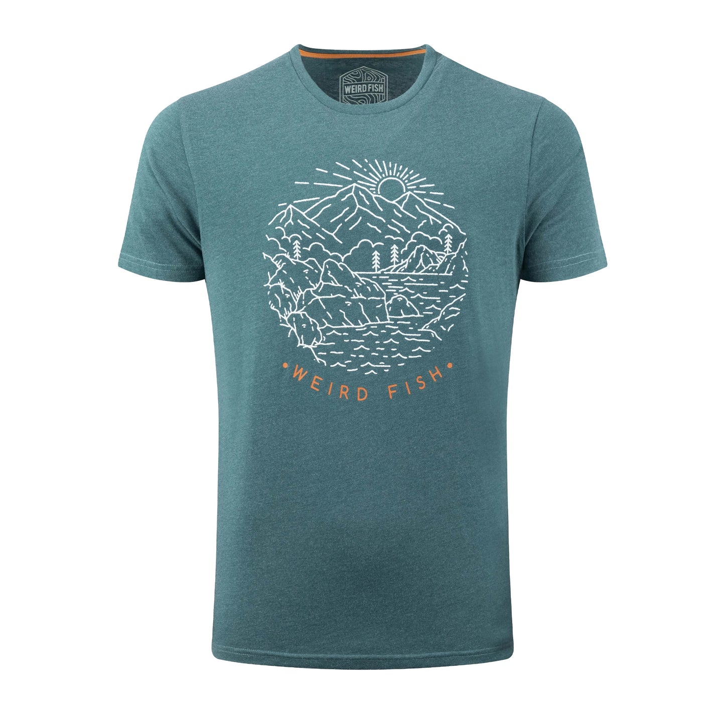 Cedar Green - Front - Weird Fish Mens Lakes and Peaks Graphic Print T-Shirt