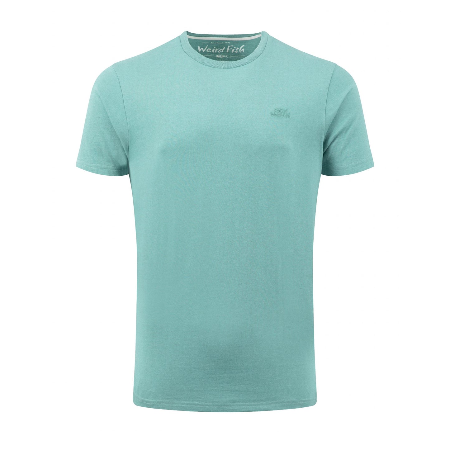 Mineral Blue - Front - Weird Fish Mens Hooked Brand T-Shirt