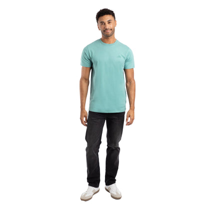 Mineral Blue - Side - Weird Fish Mens Hooked Brand T-Shirt
