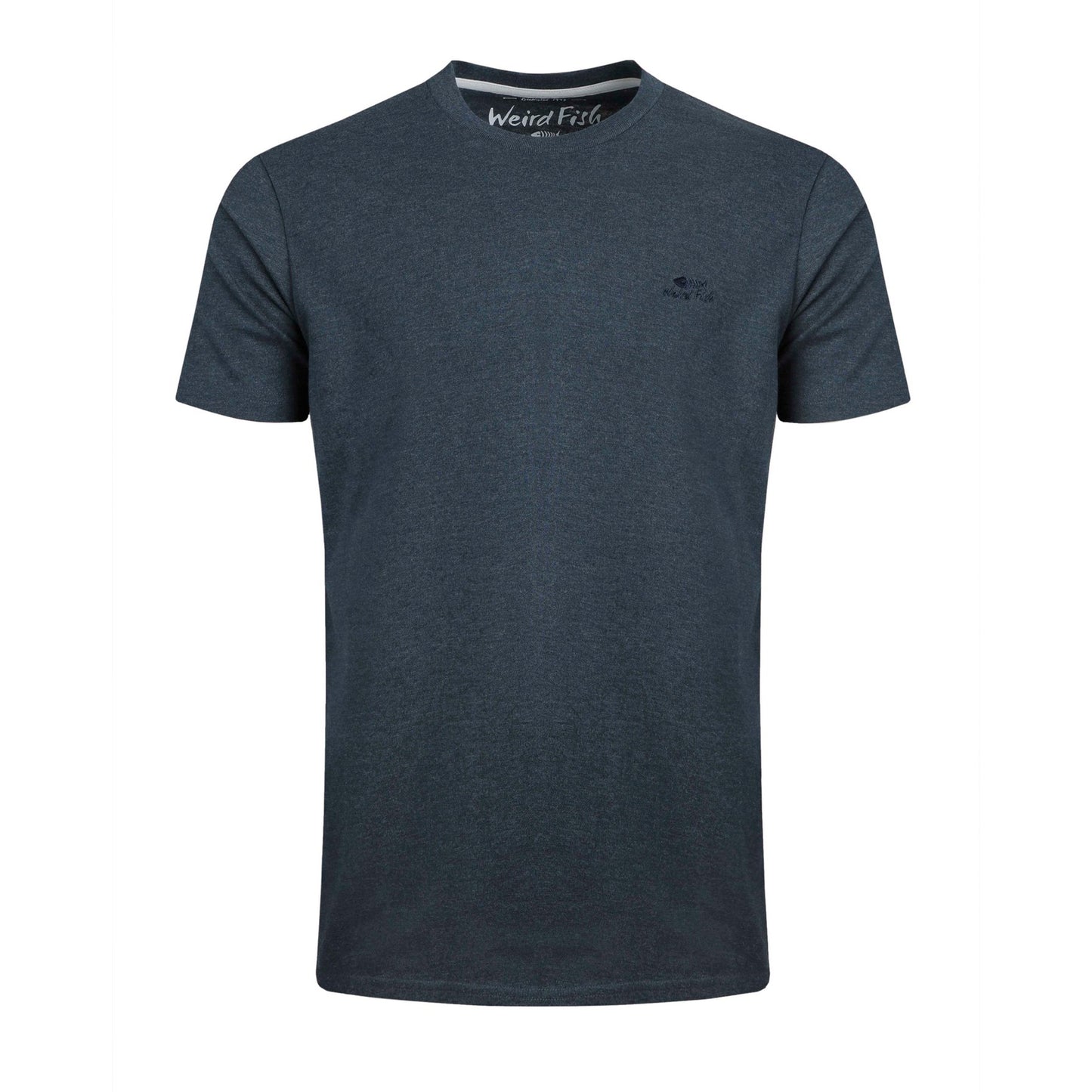 Navy - Front - Weird Fish Mens Hooked Brand T-Shirt