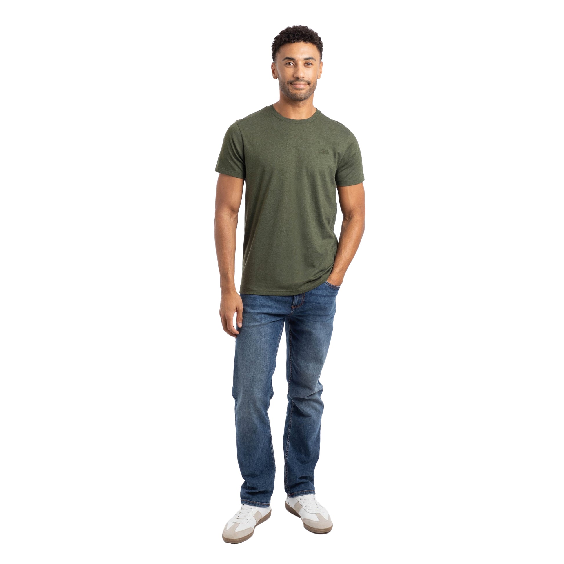Fir Green - Side - Weird Fish Mens Hooked Brand T-Shirt