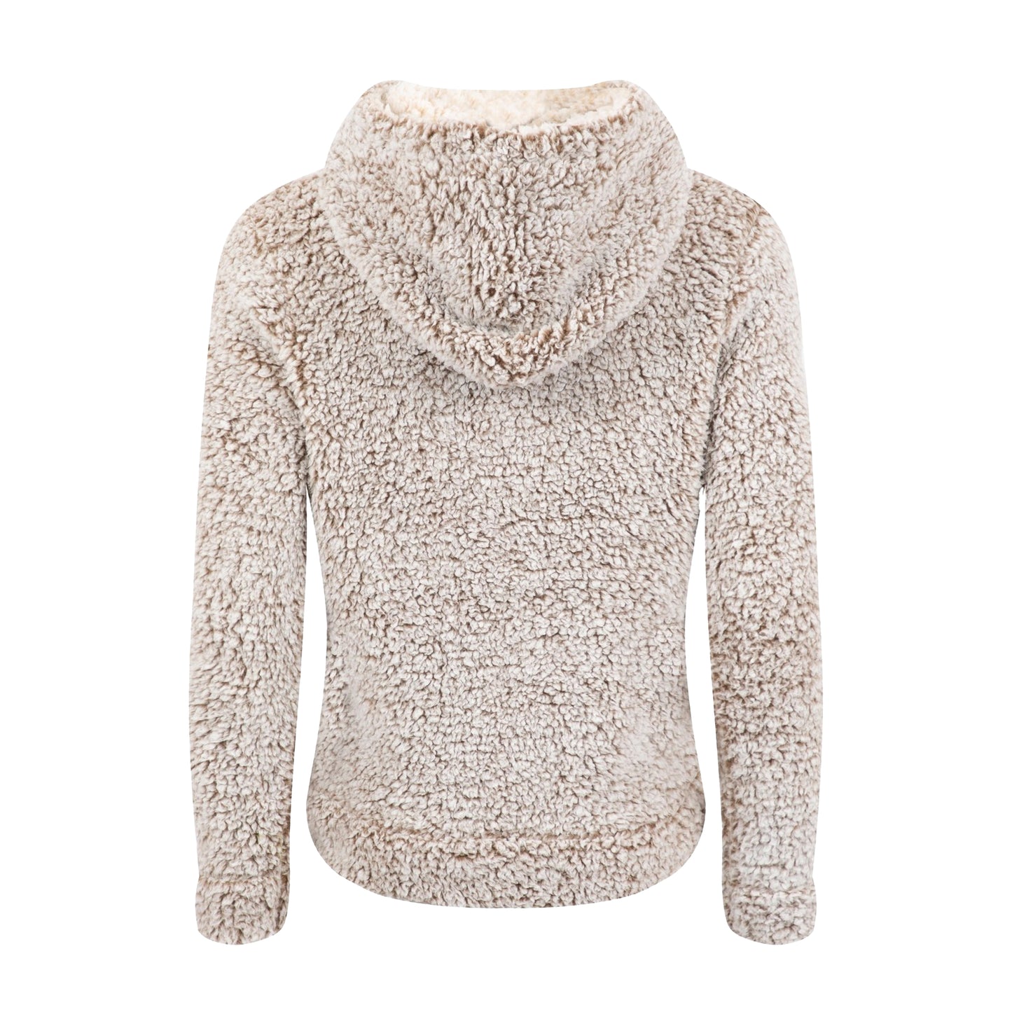 Mocha - Back - Weird Fish Womens-Ladies Yara Fleece Hoodie