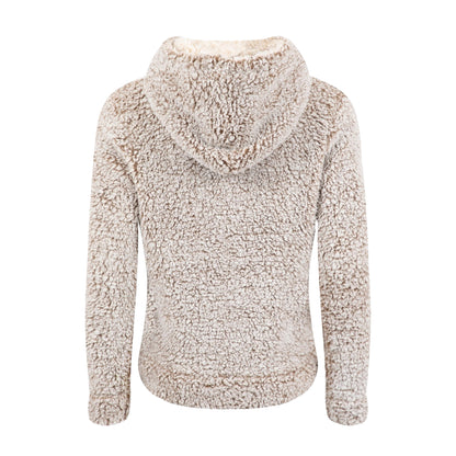 Mocha - Back - Weird Fish Womens-Ladies Yara Fleece Hoodie