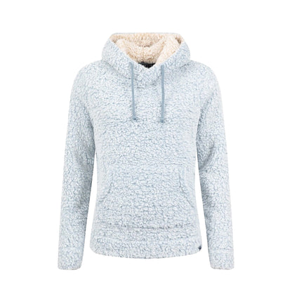 Powder Blue - Front - Weird Fish Womens-Ladies Yara Fleece Hoodie