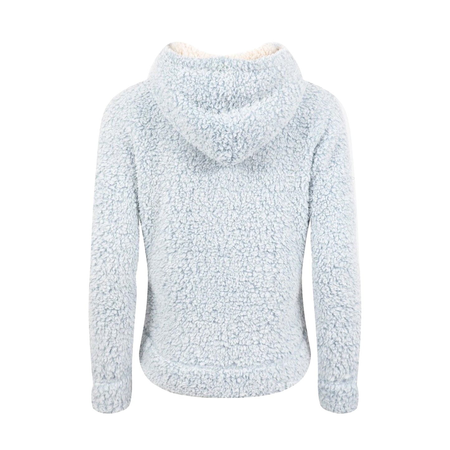 Powder Blue - Back - Weird Fish Womens-Ladies Yara Fleece Hoodie