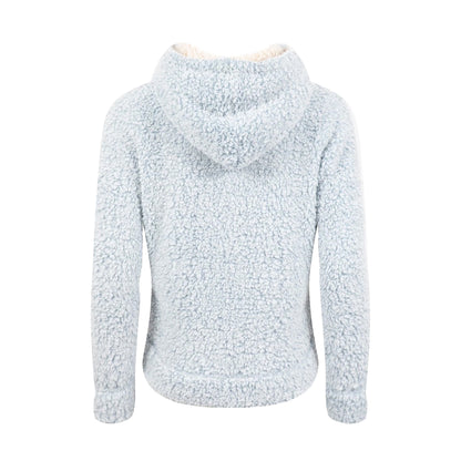 Powder Blue - Back - Weird Fish Womens-Ladies Yara Fleece Hoodie
