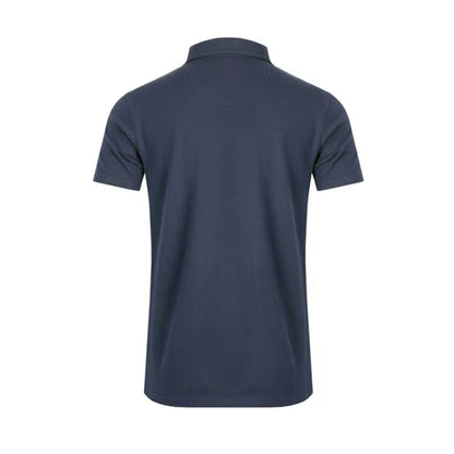 Navy - Back - Weird Fish Mens Giles Pique Polo Shirt