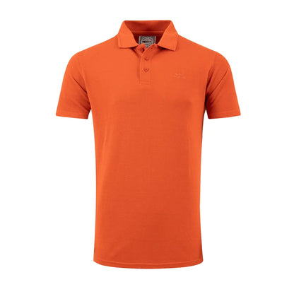 Rust - Front - Weird Fish Mens Giles Pique Polo Shirt