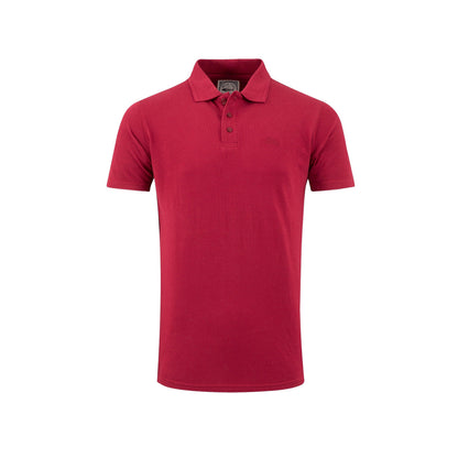 Garnet Red - Front - Weird Fish Mens Giles Pique Polo Shirt