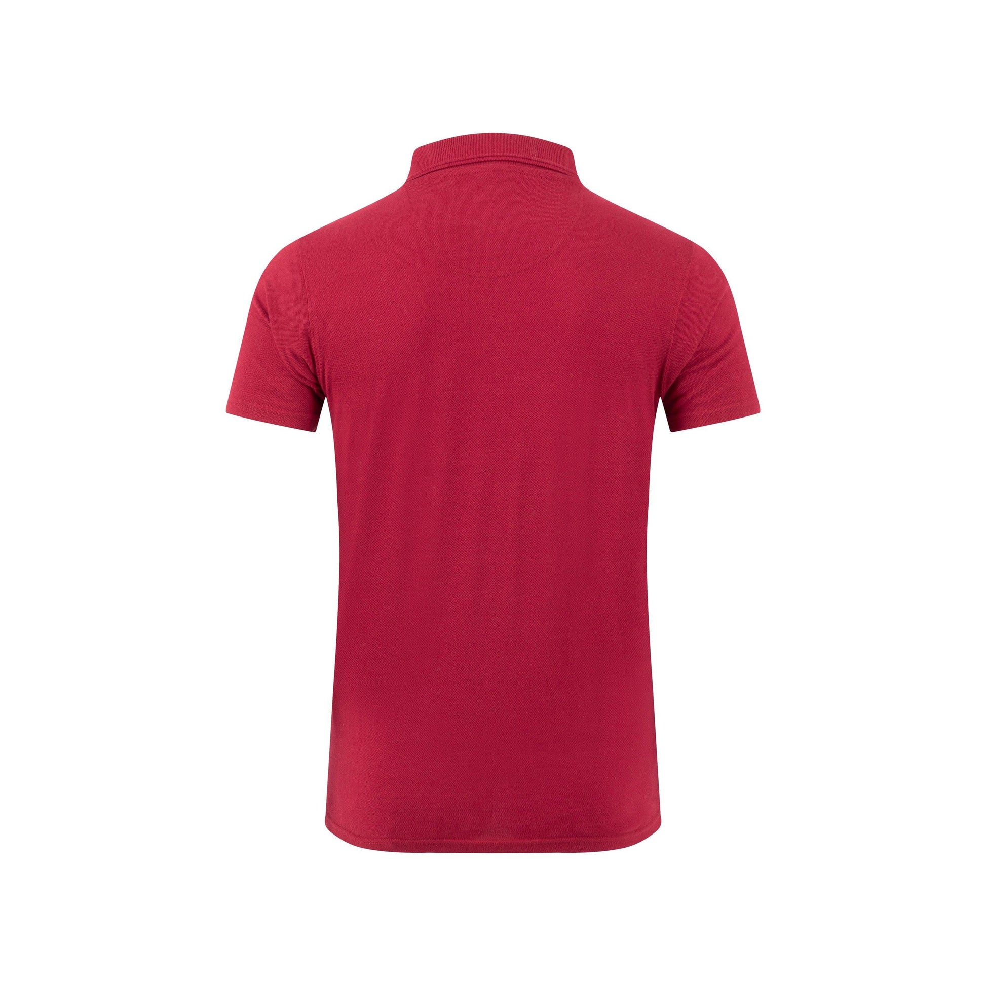 Garnet Red - Back - Weird Fish Mens Giles Pique Polo Shirt