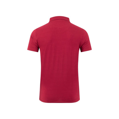 Garnet Red - Back - Weird Fish Mens Giles Pique Polo Shirt