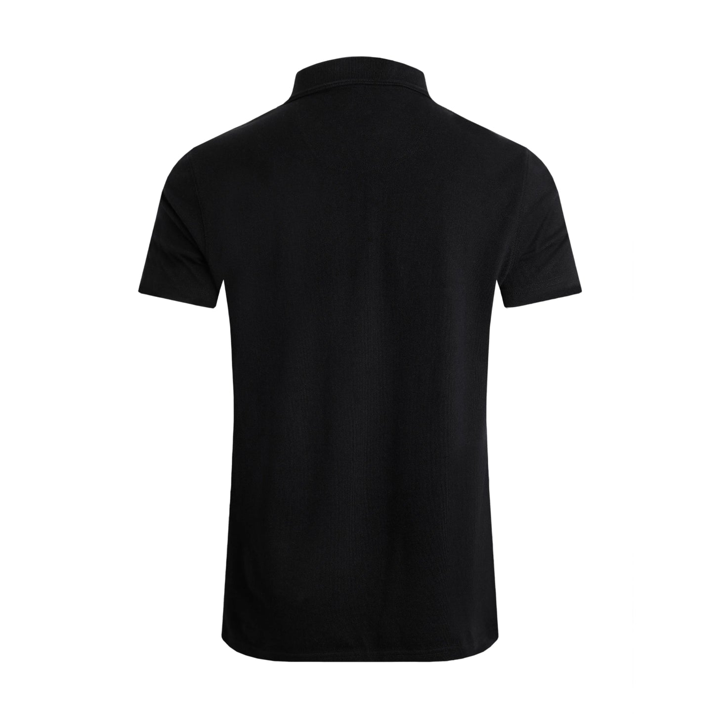 Black - Back - Weird Fish Mens Giles Pique Polo Shirt