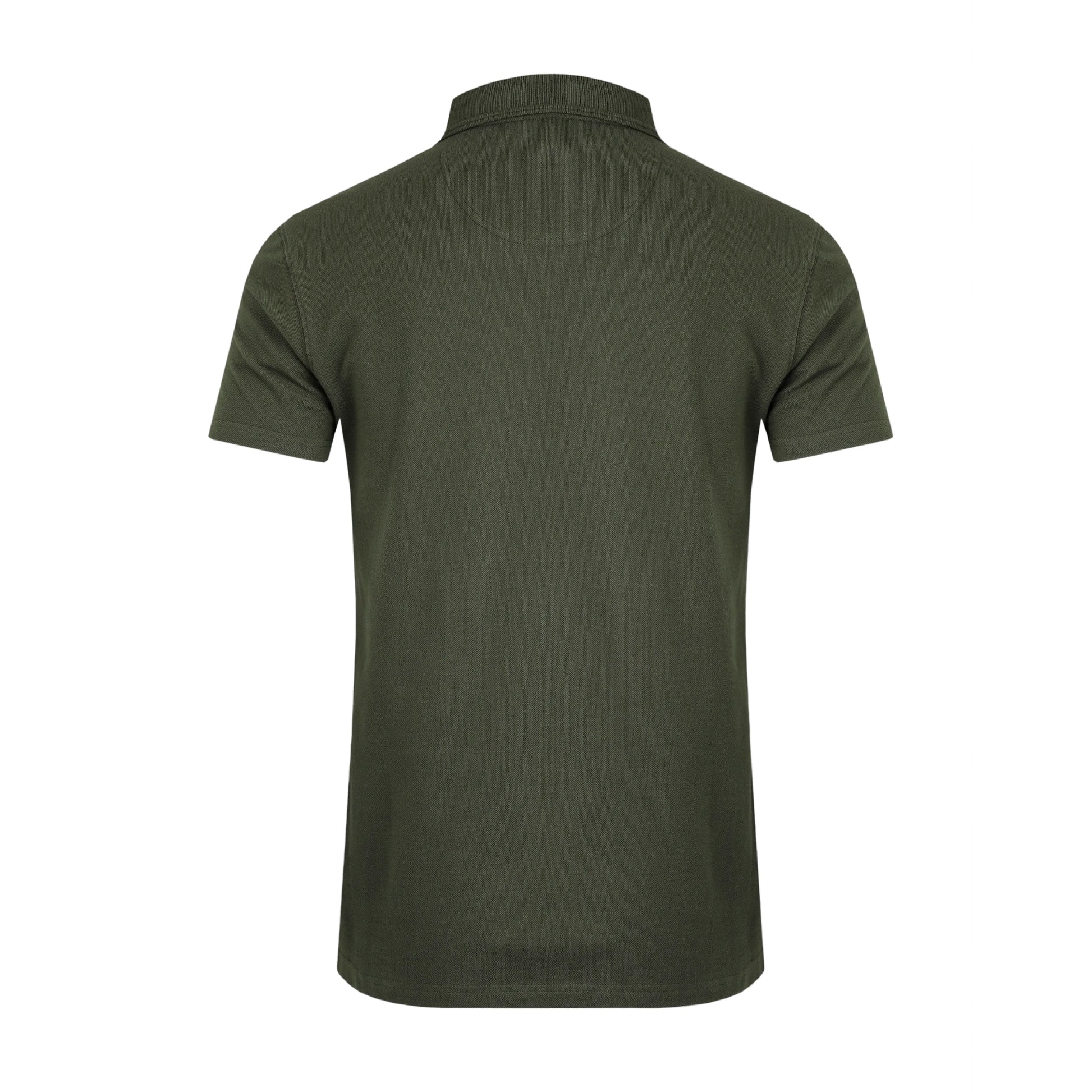 Deep Lichen Green - Back - Weird Fish Mens Giles Pique Polo Shirt