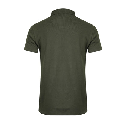 Deep Lichen Green - Back - Weird Fish Mens Giles Pique Polo Shirt