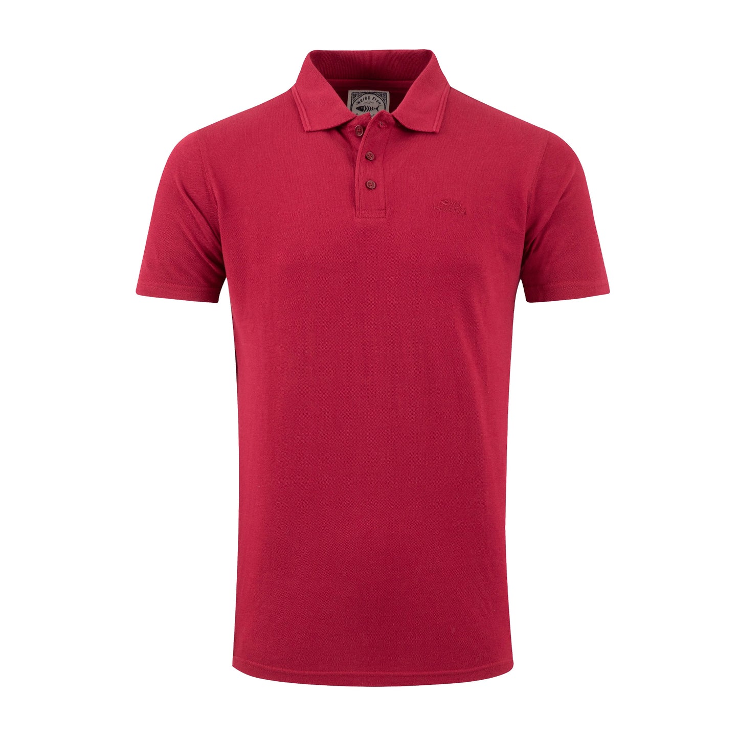 Garnet - Front - Weird Fish Mens Giles Pique Polo Shirt