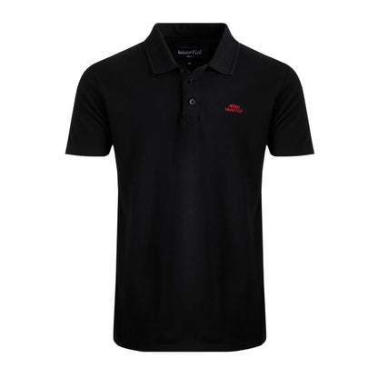 Black - Front - Weird Fish Mens Giles Pique Polo Shirt