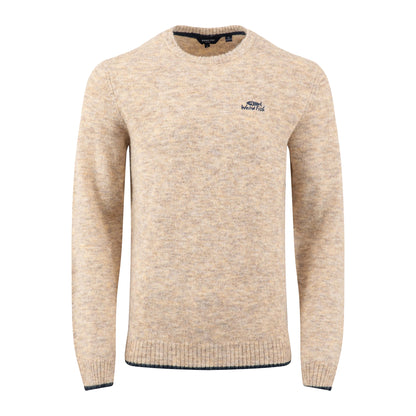 Ecru - Front - Weird Fish Mens Gorleston Crew Neck Sweatshirt