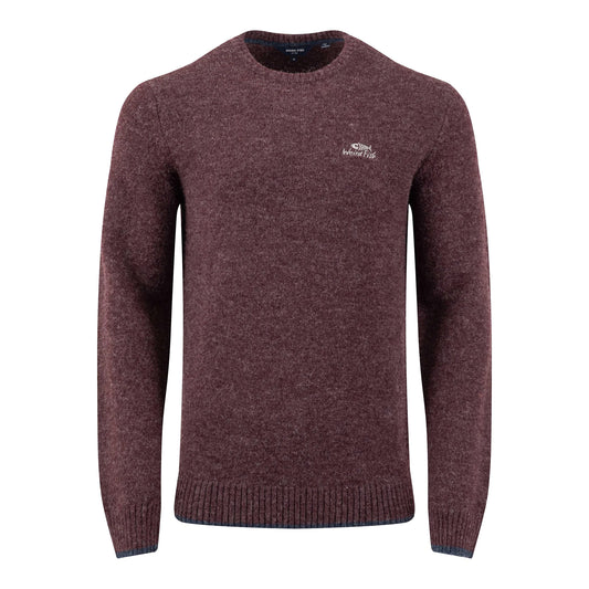 Aubergine - Front - Weird Fish Mens Gorleston Crew Neck Sweatshirt