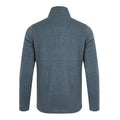 Dusty Blue - Back - Weird Fish Mens Stowe Knitted Quarter Zip Fleece Top