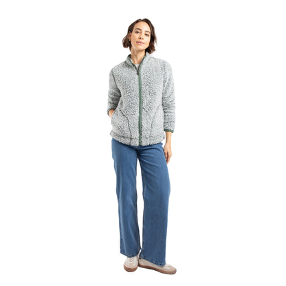 Army Green - Pack Shot - Weird Fish Womens-Ladies Deliah Full Zip Fleece Jacket