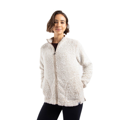 Beige - Front - Weird Fish Womens-Ladies Deliah Full Zip Fleece Jacket