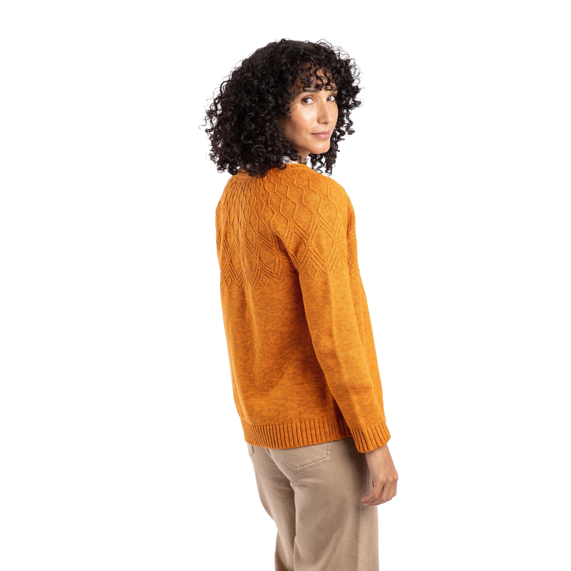 Nut - Back - Weird Fish Womens-Ladies Caballo Cardigan