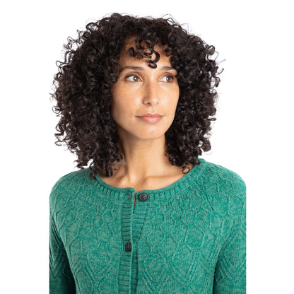 Green - Side - Weird Fish Womens-Ladies Caballo Cardigan