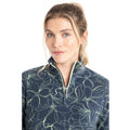 Moonlight Blue - Side - Weird Fish Womens-Ladies Reena Printed Quarter Zip Fleece Top