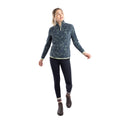 Moonlight Blue - Pack Shot - Weird Fish Womens-Ladies Reena Printed Quarter Zip Fleece Top