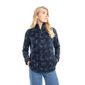 Lake Blue - Front - Weird Fish Womens-Ladies Reena Printed Quarter Zip Fleece Top