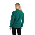 Peacock Blue - Close up - Weird Fish Womens-Ladies Cheryl Textured Full Zip Fleece Jacket