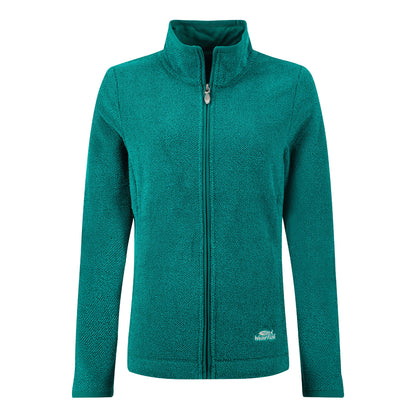 Peacock Blue - Front - Weird Fish Womens-Ladies Cheryl Textured Full Zip Fleece Jacket