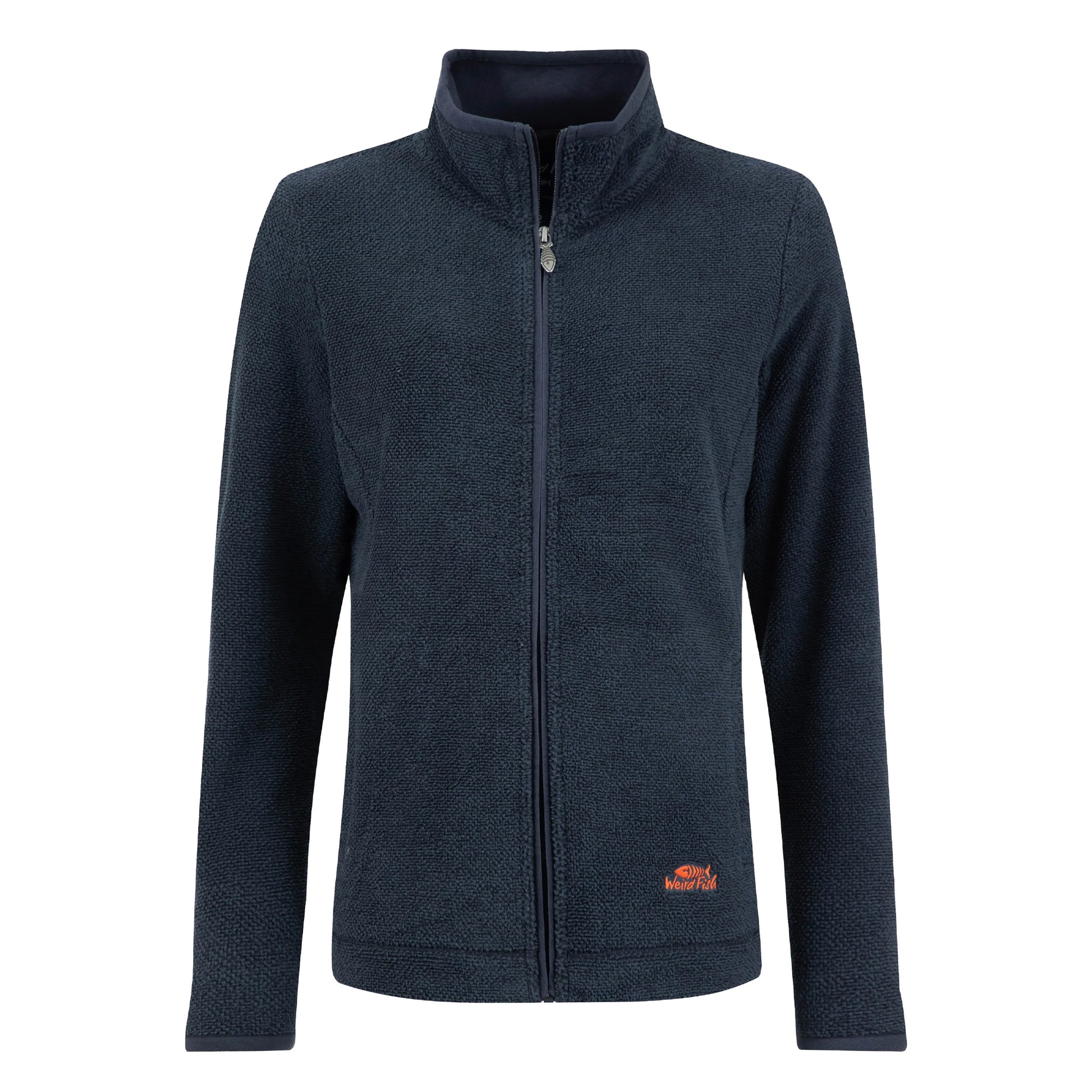 Midnight - Front - Weird Fish Womens-Ladies Cheryl Textured Full Zip Fleece Jacket